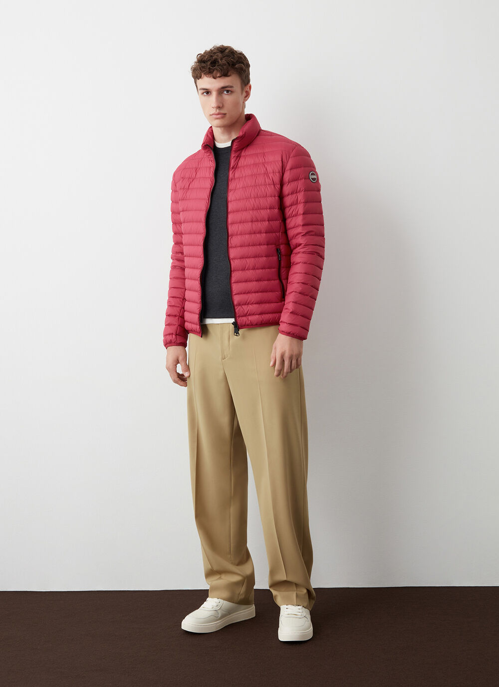 Autumn-weight down jacket with padded collar image number 0