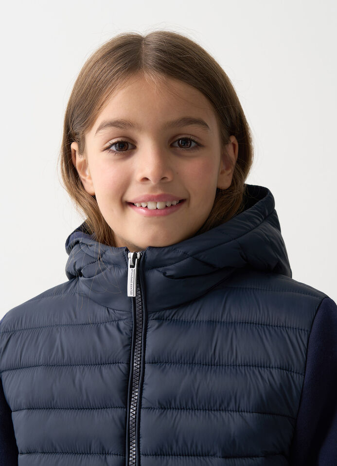 Unisex jacket with fleece sleeves image number 2