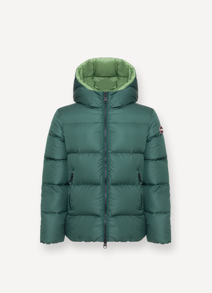 Reversible hooded quilted jacket image number 3