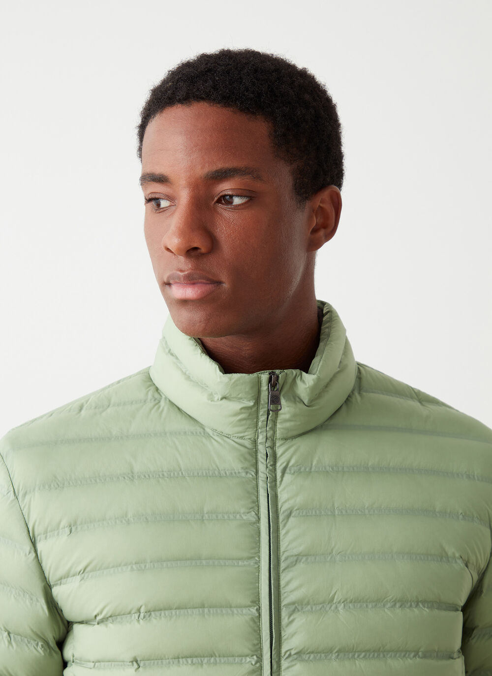 Light down jacket with seamless quilting image number 2