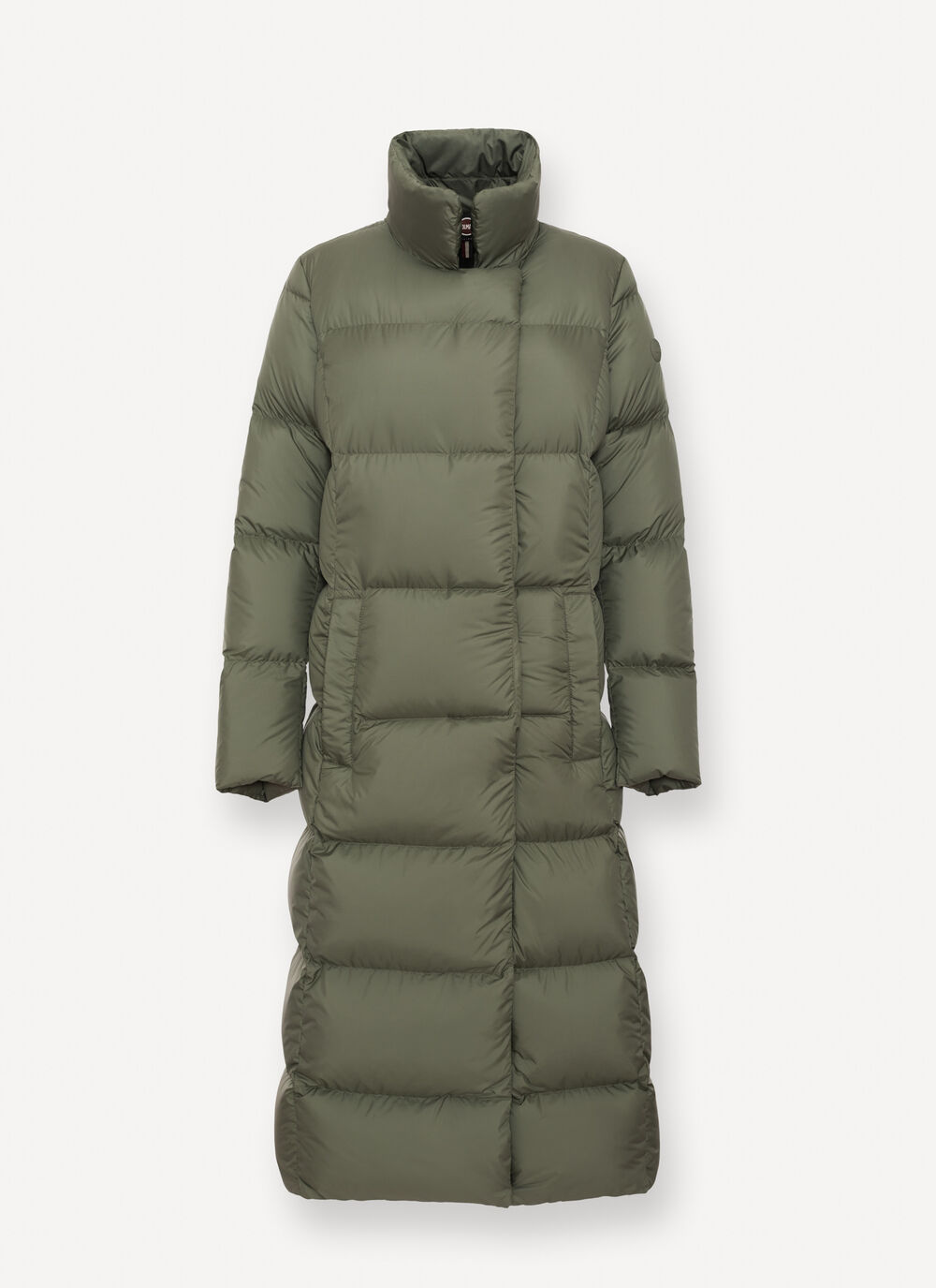 Matte-fabric maxi-down jacket image number 4