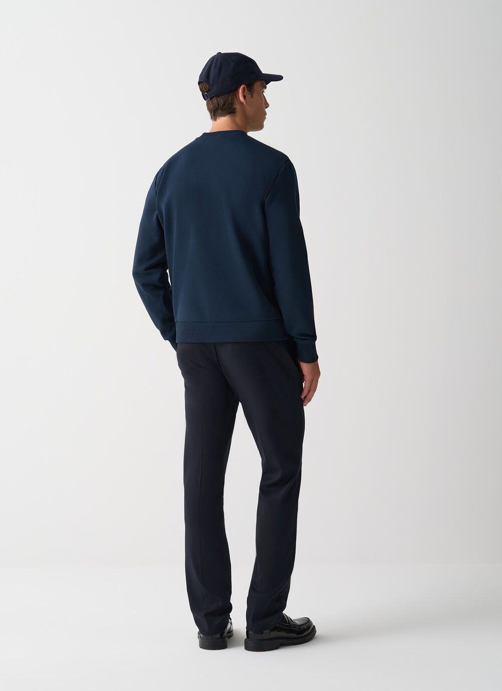 Sweat-shirt &agrave; col rond en coton image number 3