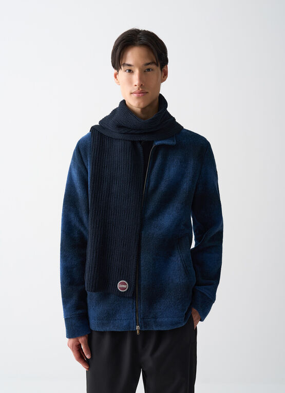 Unisex rib-knit scarf