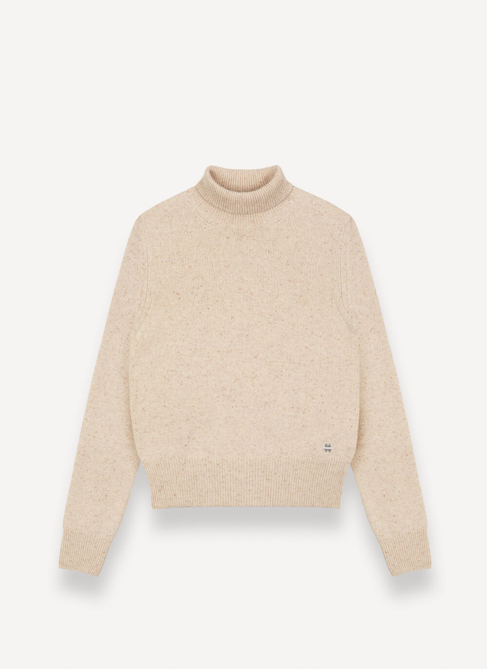 Melange polo-neck jumper image number 4