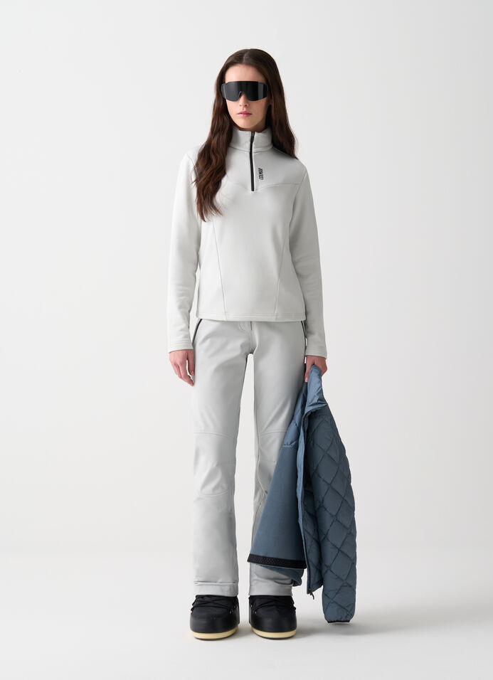 Half-zip stretch ski fleece