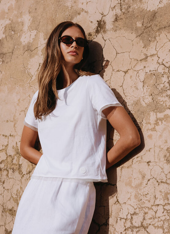 T-shirt with tulle details