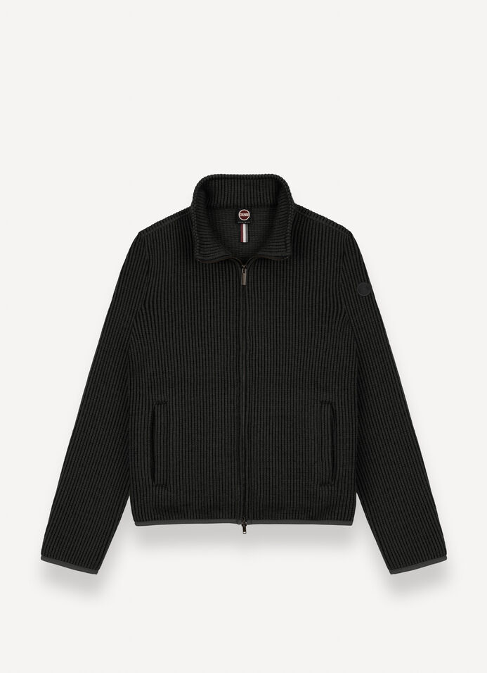 Rib-knit pullover with zip image number 4