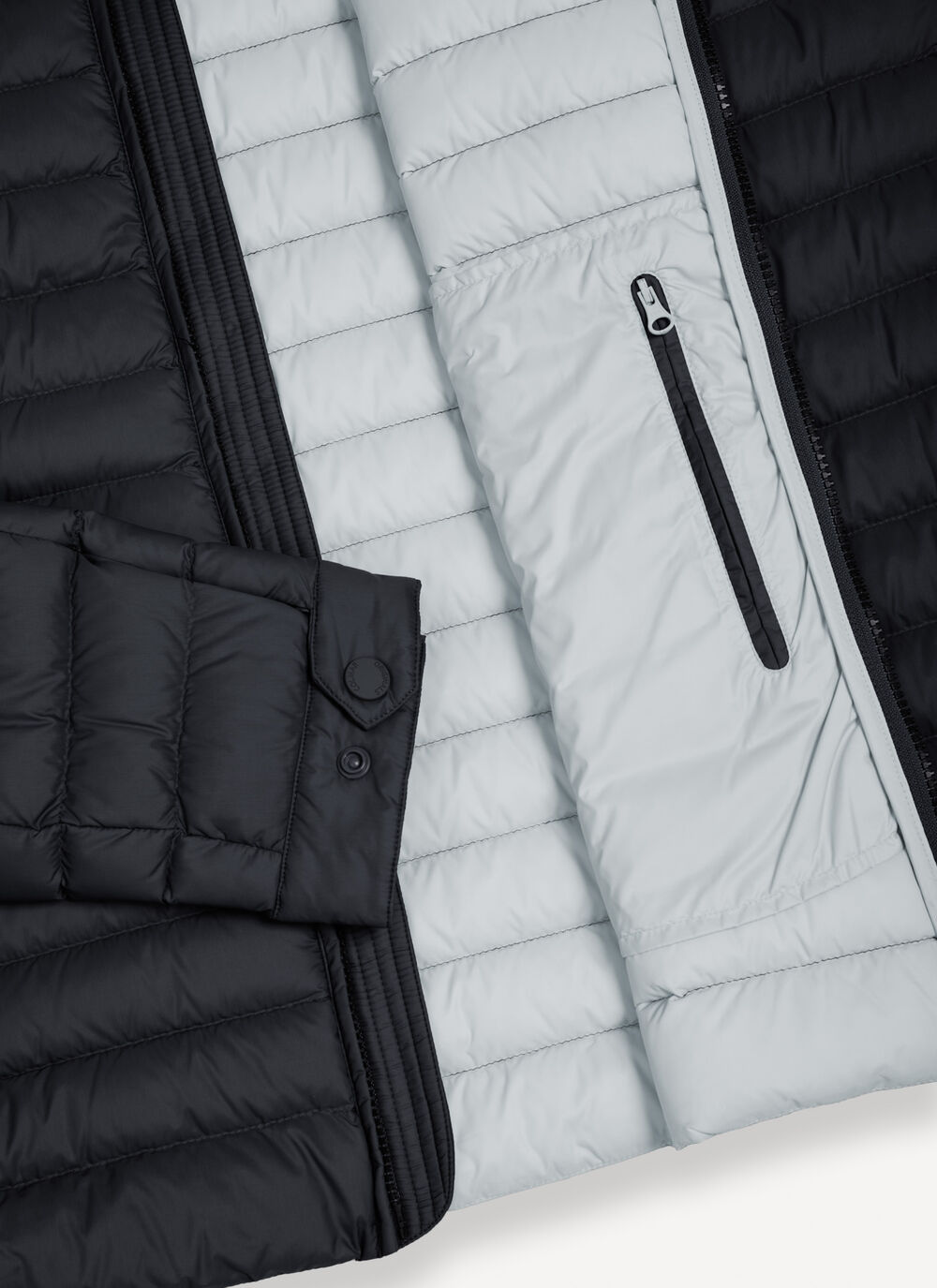 Lightweight down biker jacket image number 6