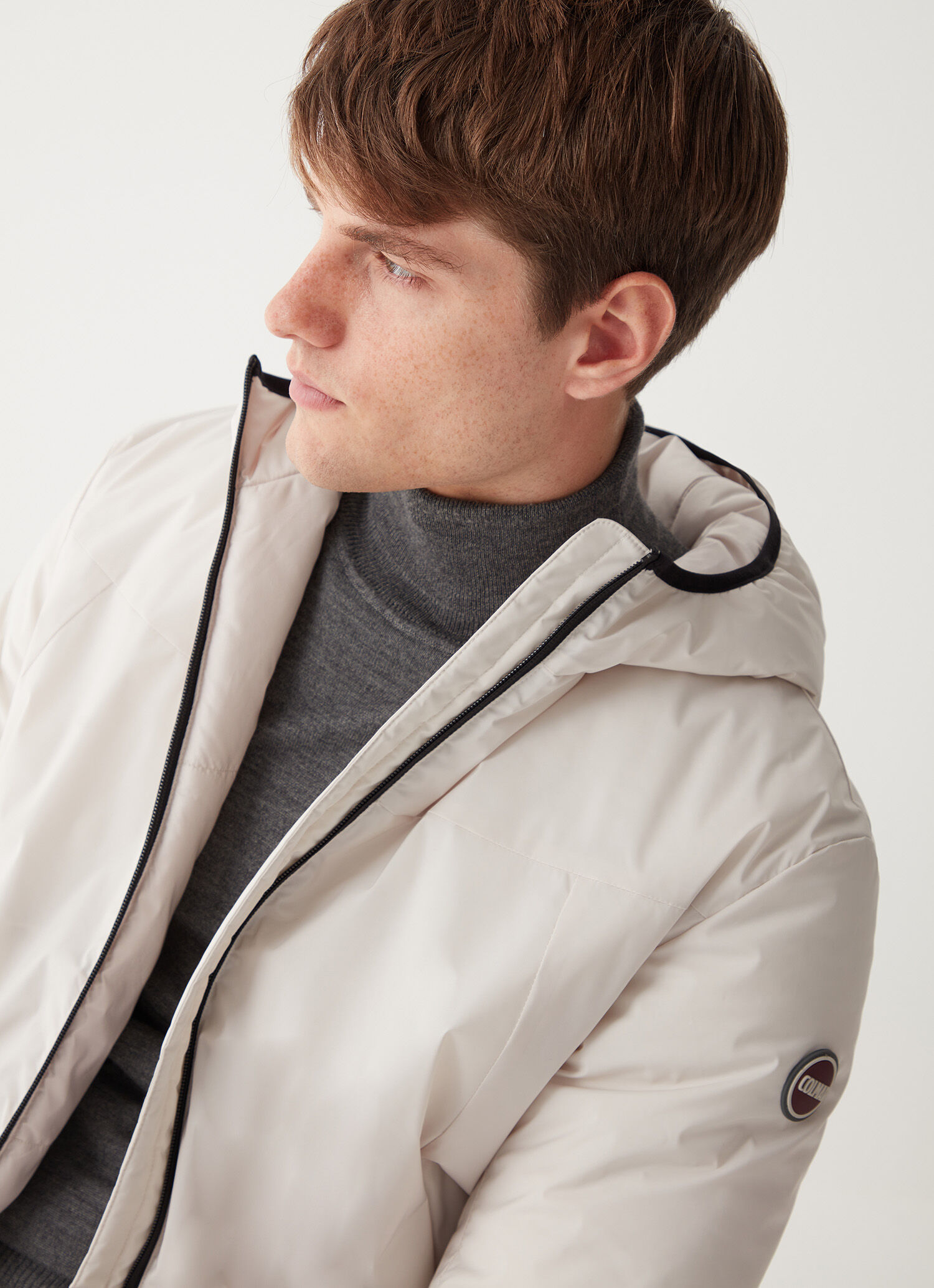 アウターその他 COLMAR Women Outer 22052XX04 INCENSE Beige Hooded jacket in stretch fabric - INCENSE | Colmar