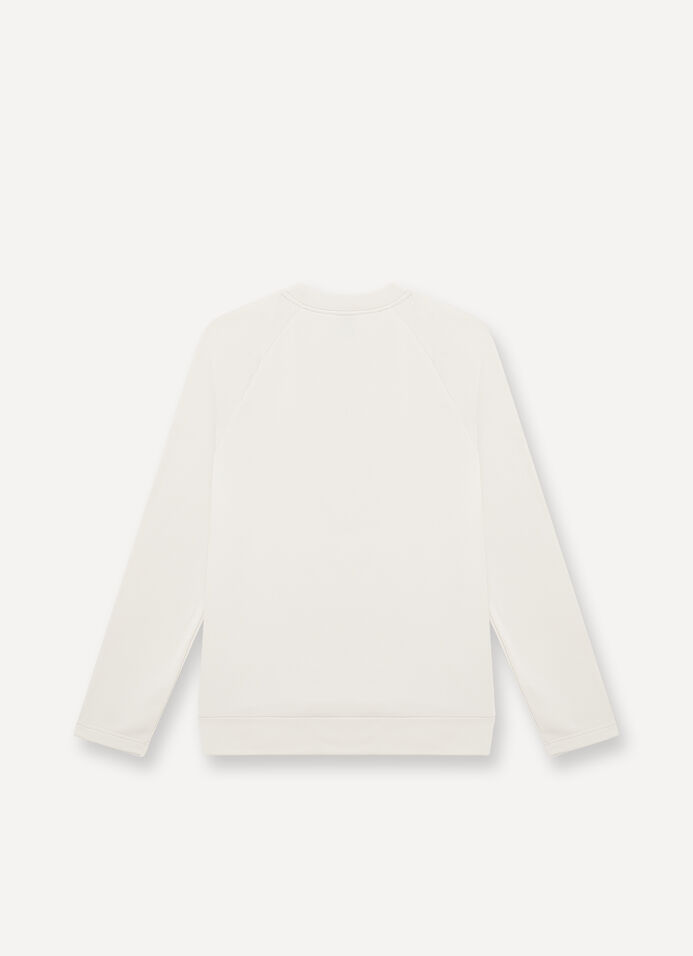 Printed crew-neck stretch ski fleece image number 4