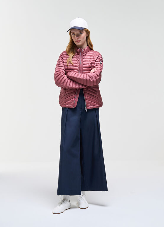 Light down jacket with flared hem