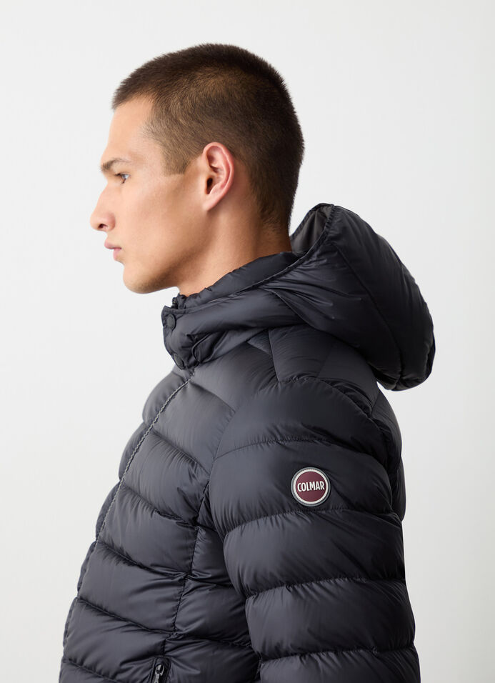 Sporty down jacket with detachable hood image number 2