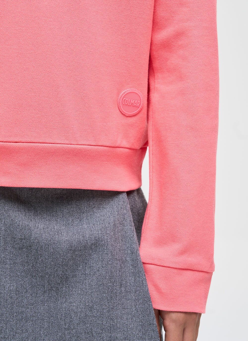 Long-sleeve piqu&eacute; polo shirt image number 2