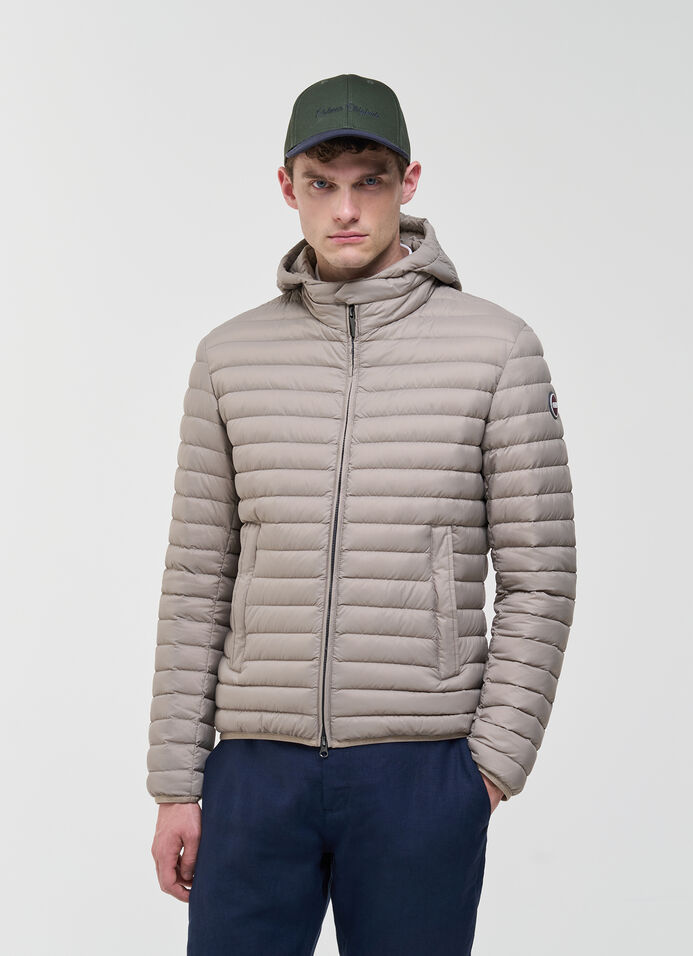 Light down jacket with hood