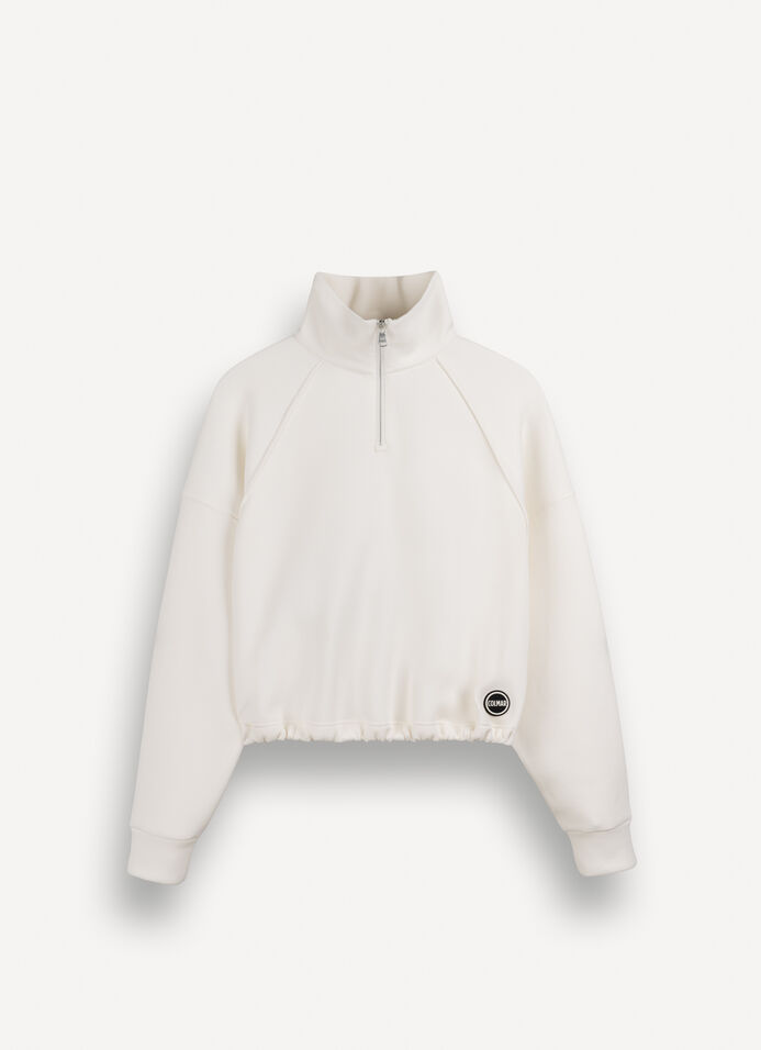Cropped half-zip sweatshirt image number 4