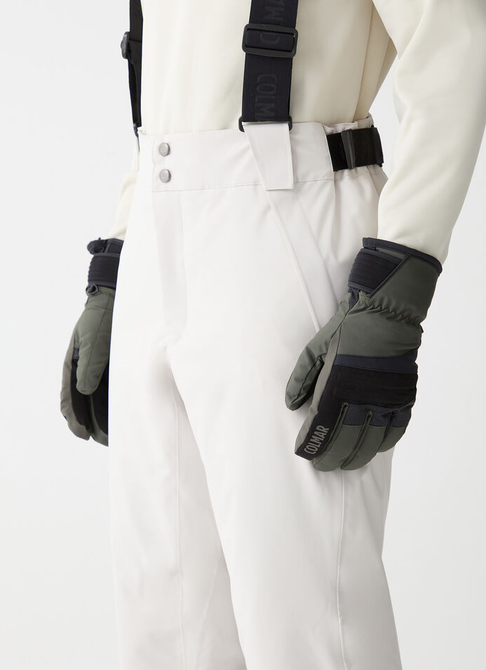 Ski gloves with leather inserts image number 0