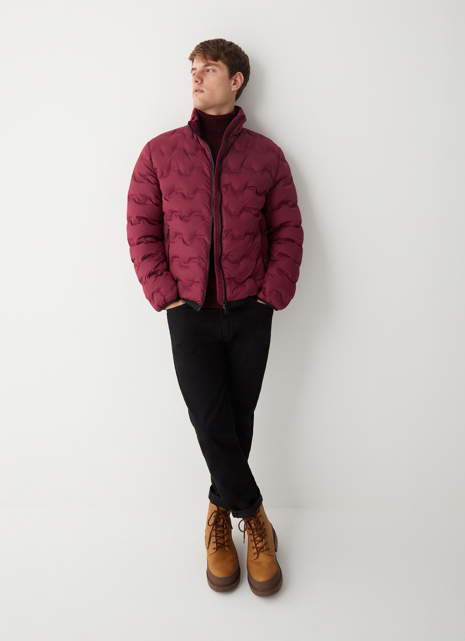 Wavey quilted down jacket with grosgrain band BROWNIE Colmar