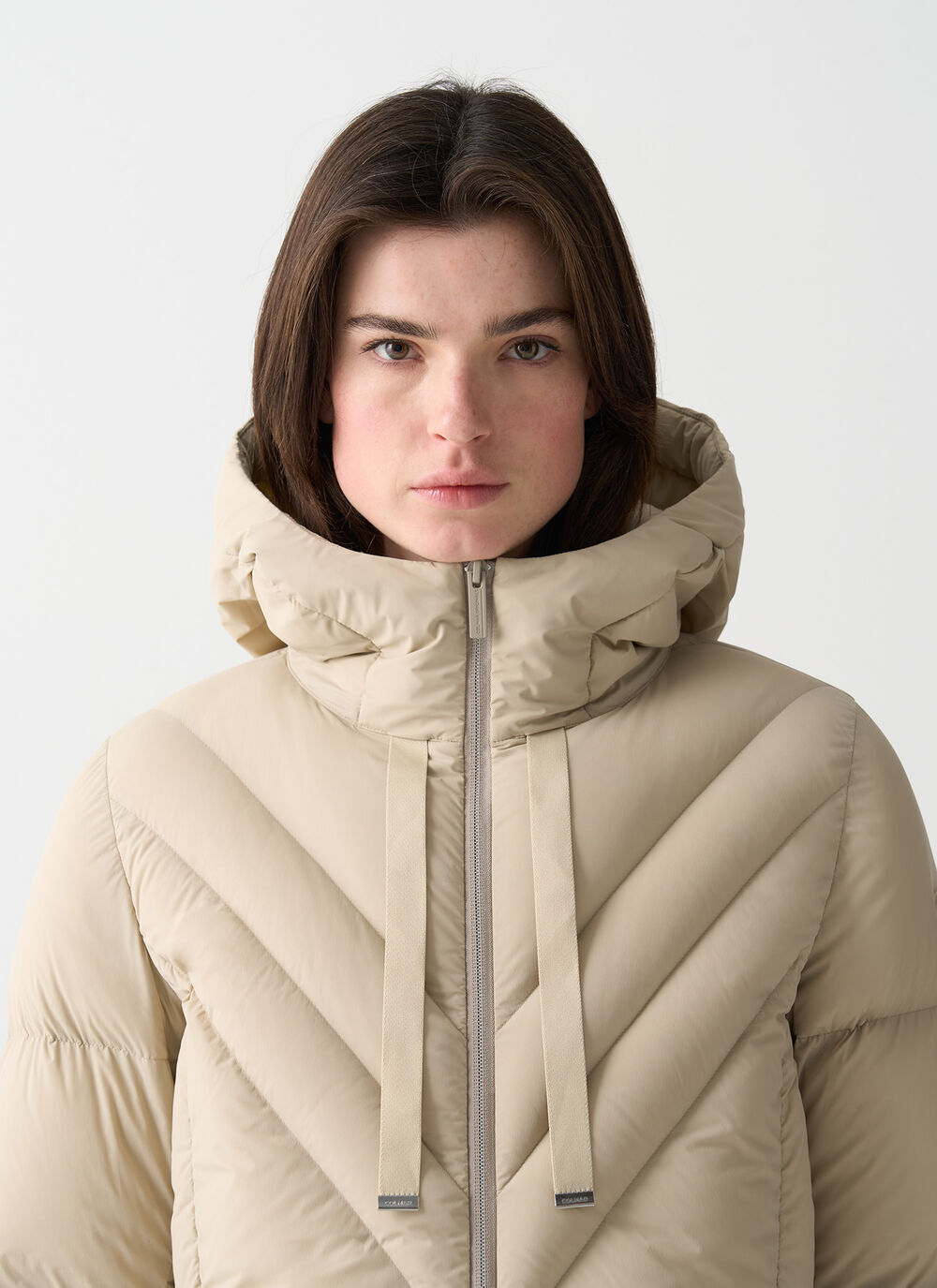 Stretch-Daunenmantel mit Tunnelzug image number 2