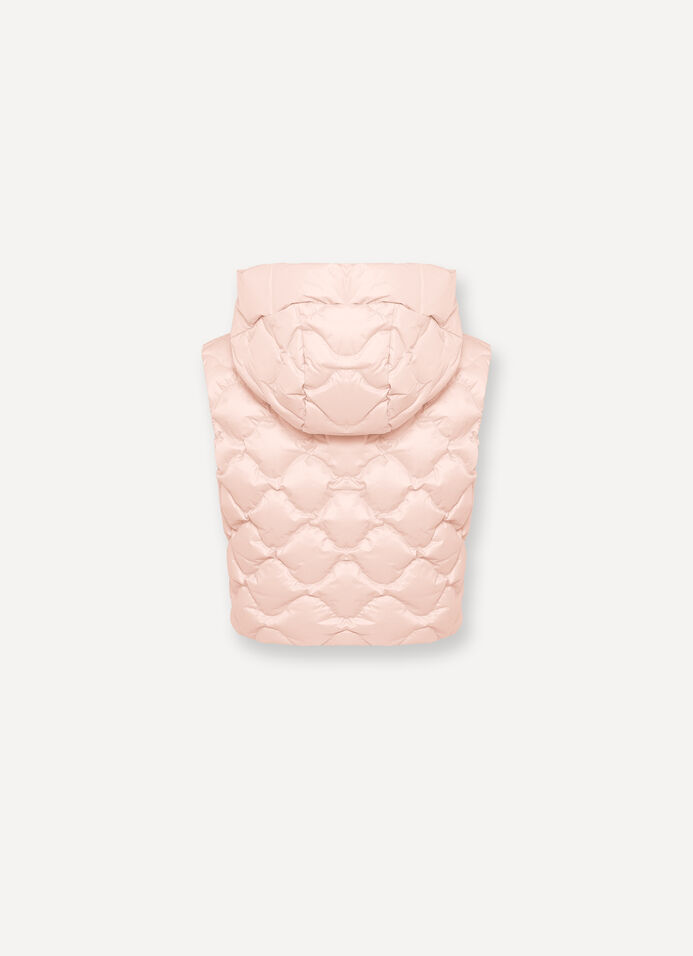 Cropped gilet with large hood image number 5