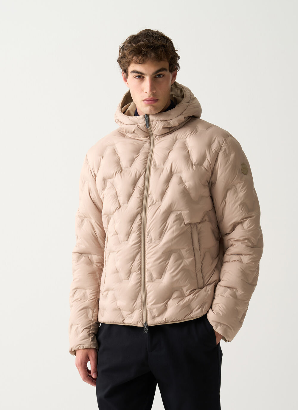 Reversible waterproof down jacket  image number 4