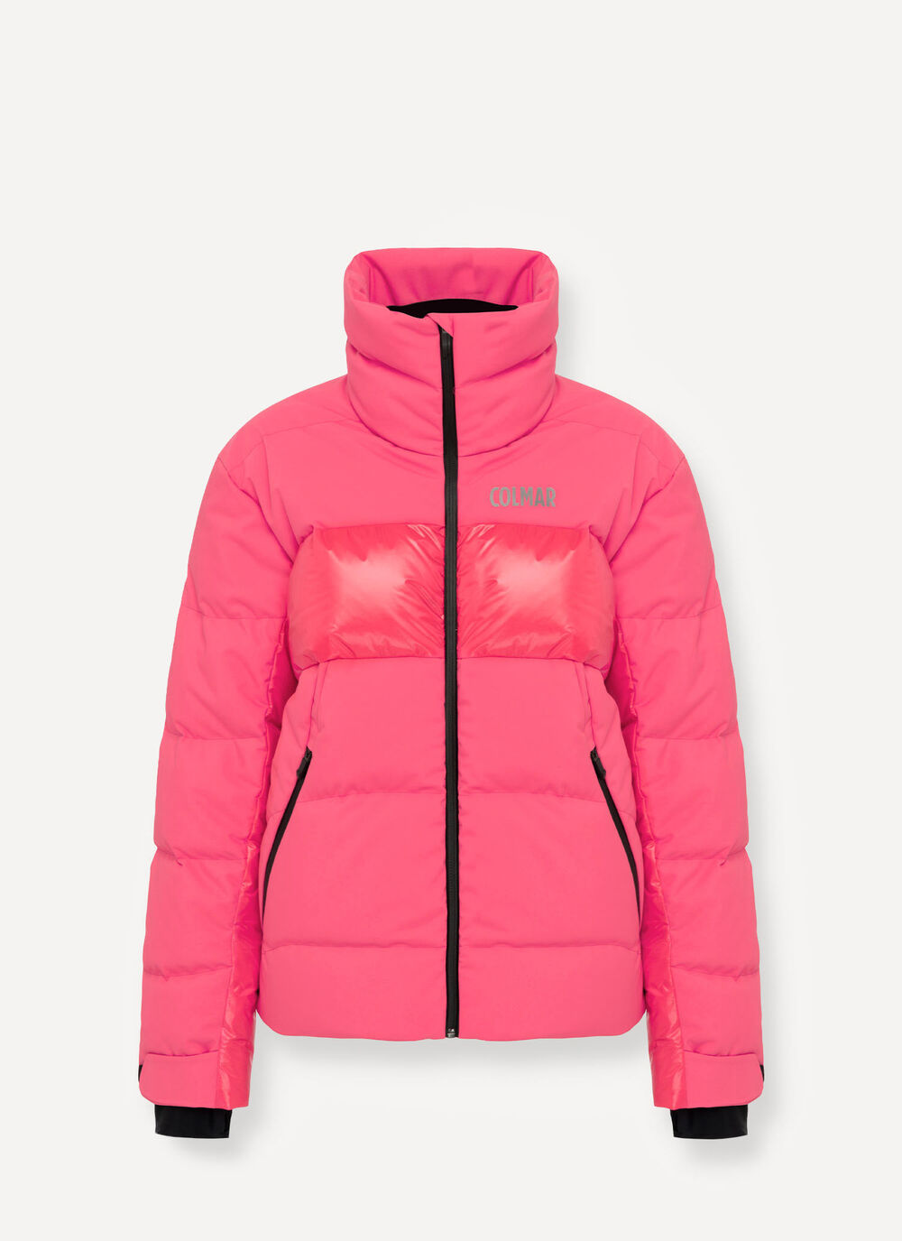 Padded ski jacket with high collar image number 4