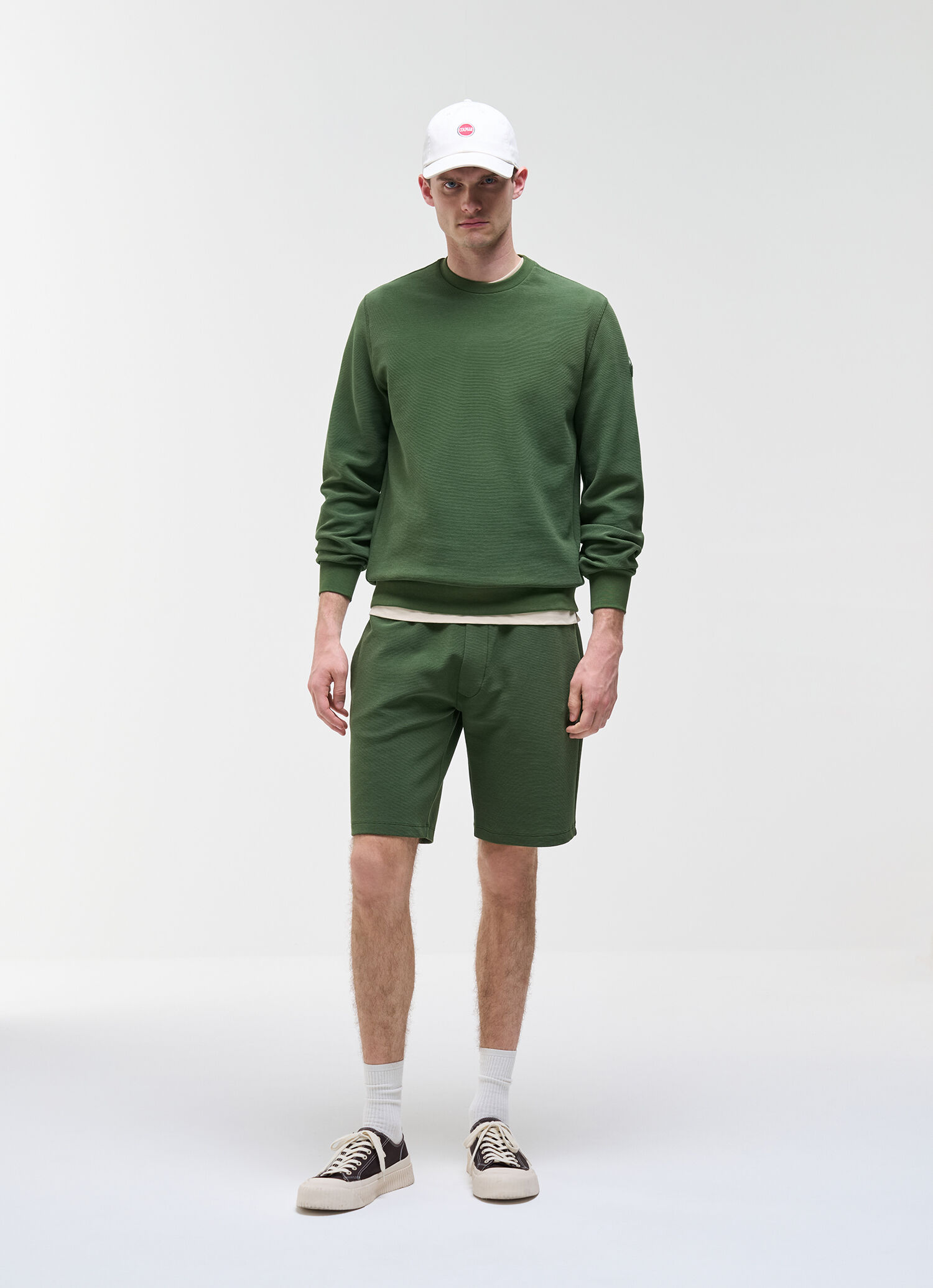 Needlecord crew-neck sweatshirt - JEEP GREEN | Colmar