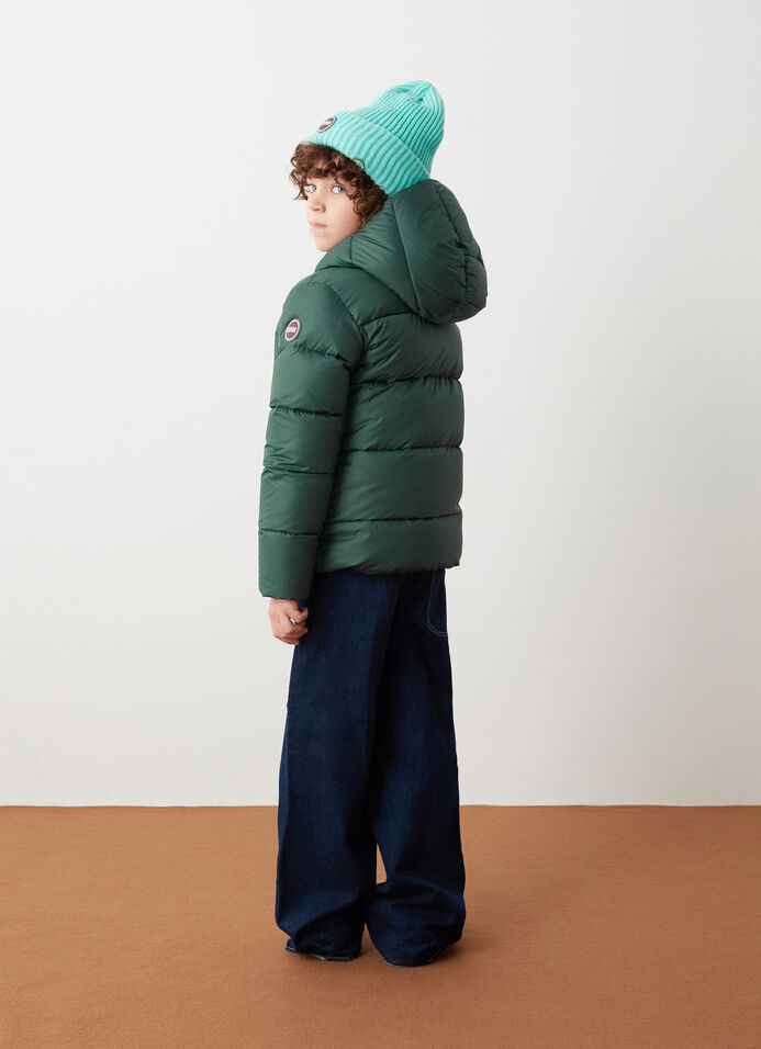 Reversible hooded quilted jacket image number 2