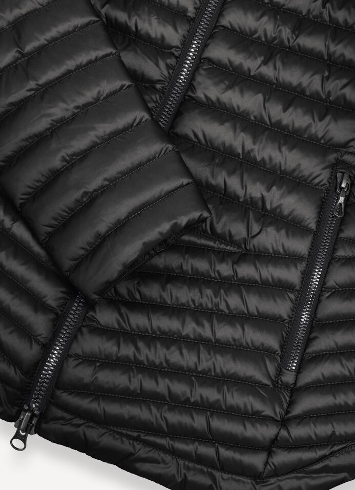 Autumn down jacket with shaped hem image number 6