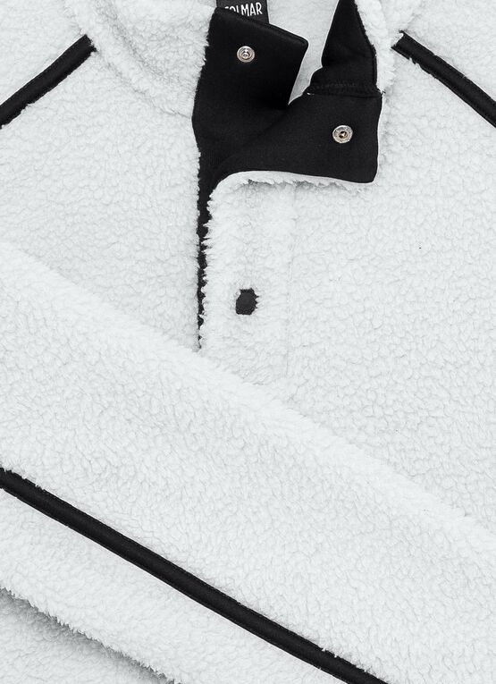 Teddy-effect cropped ski fleece