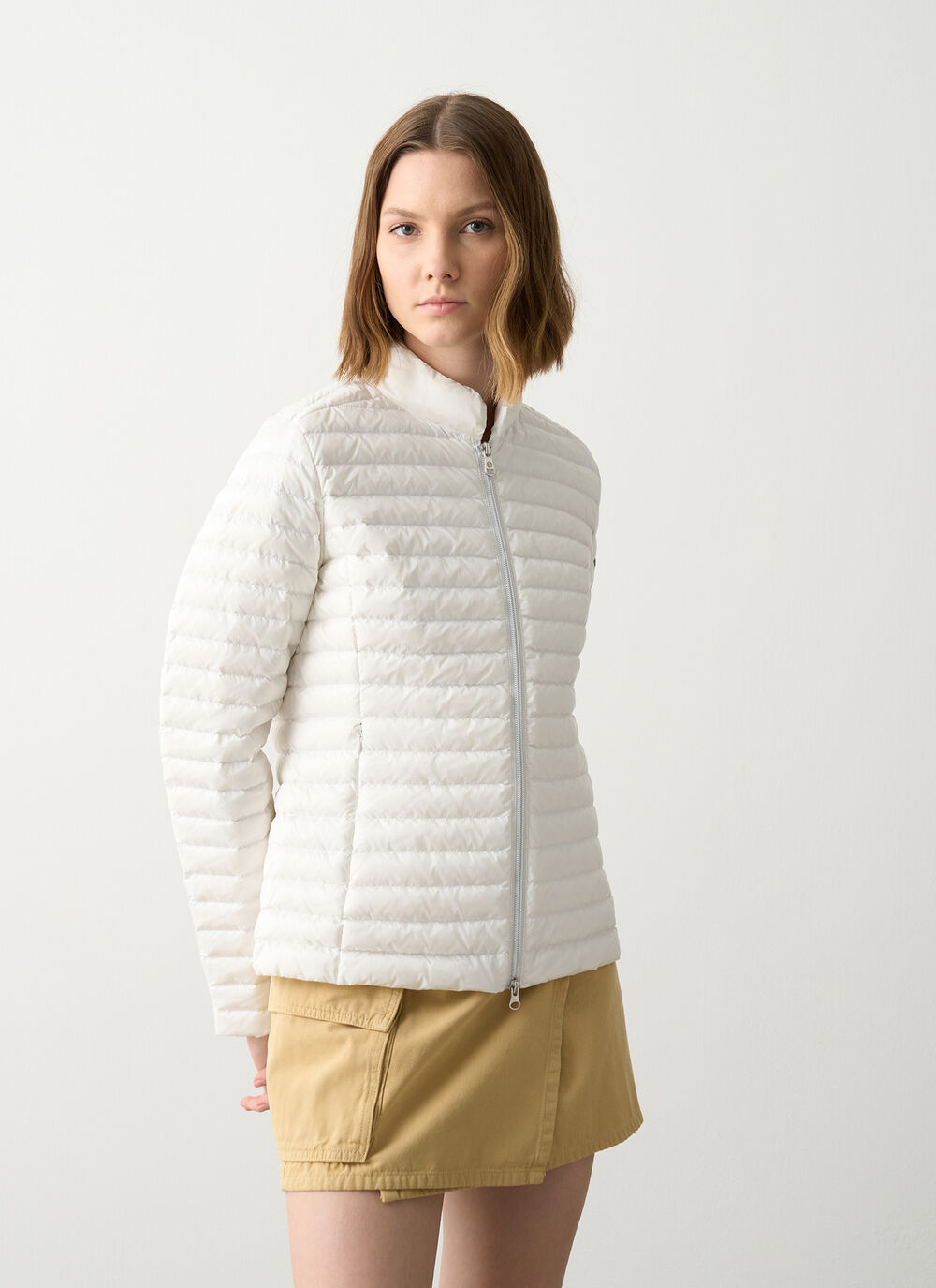 Padded collar down jacket image number 0