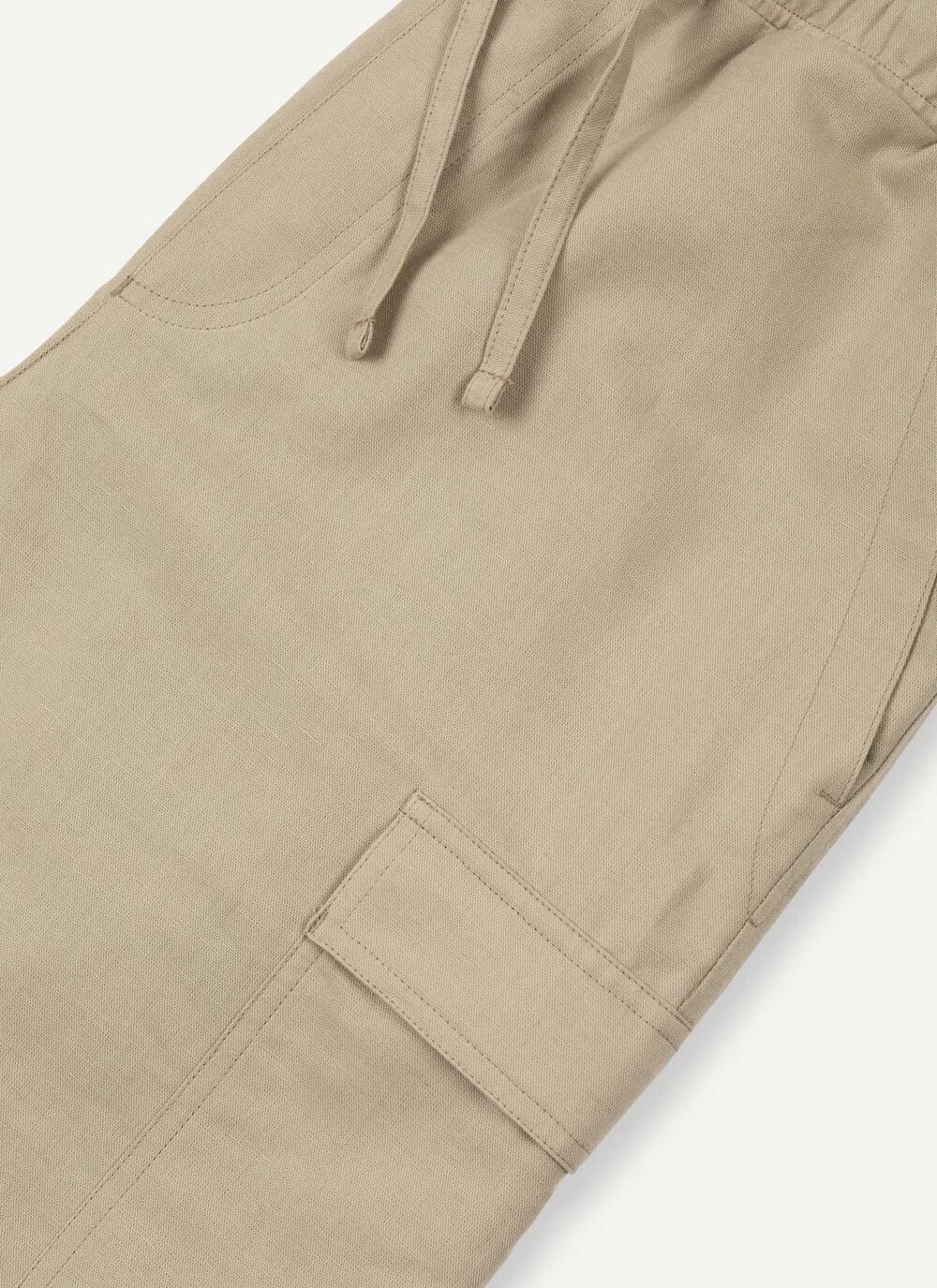 Linen cargo shorts image number 6