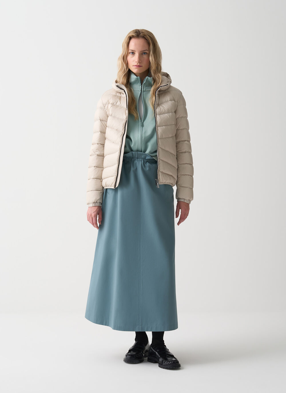 Quilted down jacket with hood image number 0