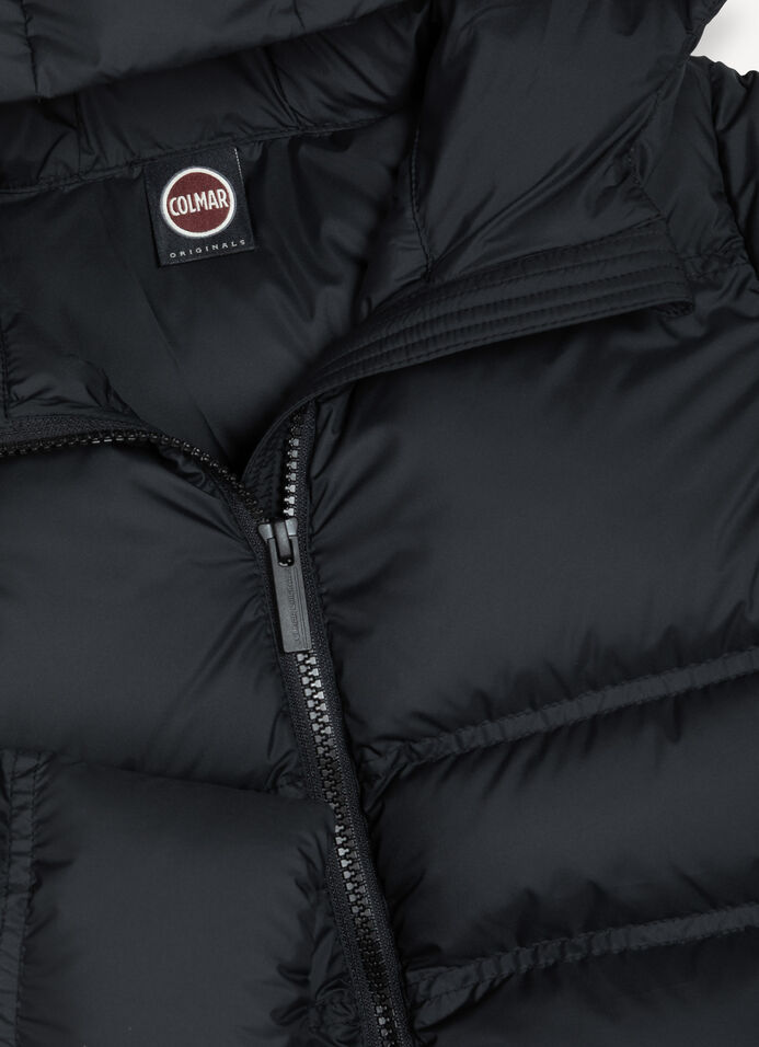 Hooded opaque down jacket image number 6