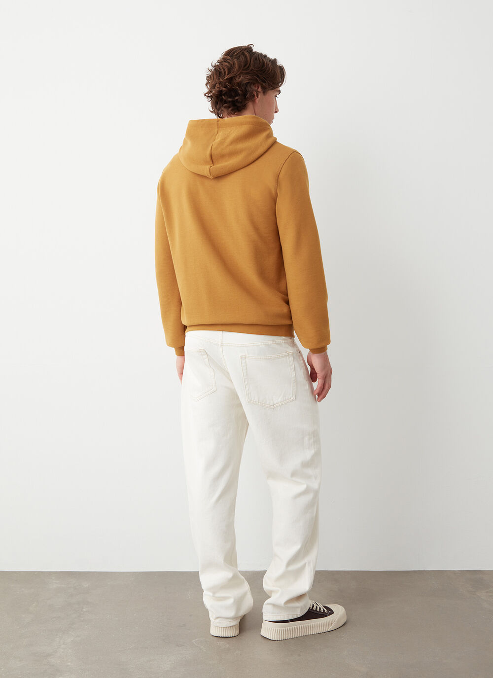 Ottoman-effect hooded sweatshirt image number 3