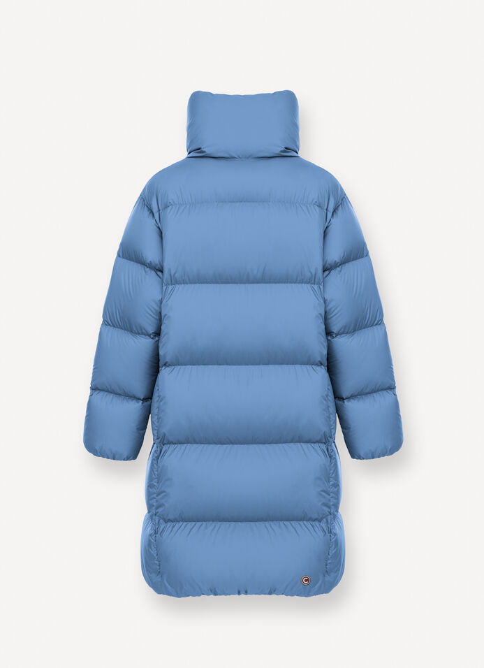 Long oversized down jacket with maxi-collar image number 5