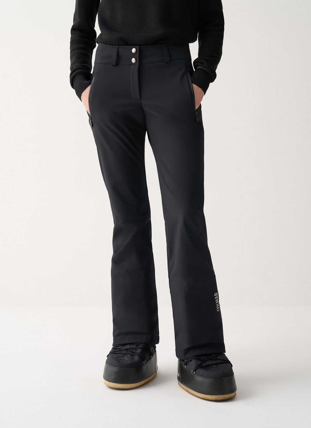Dressy softshell ski trousers image number 1