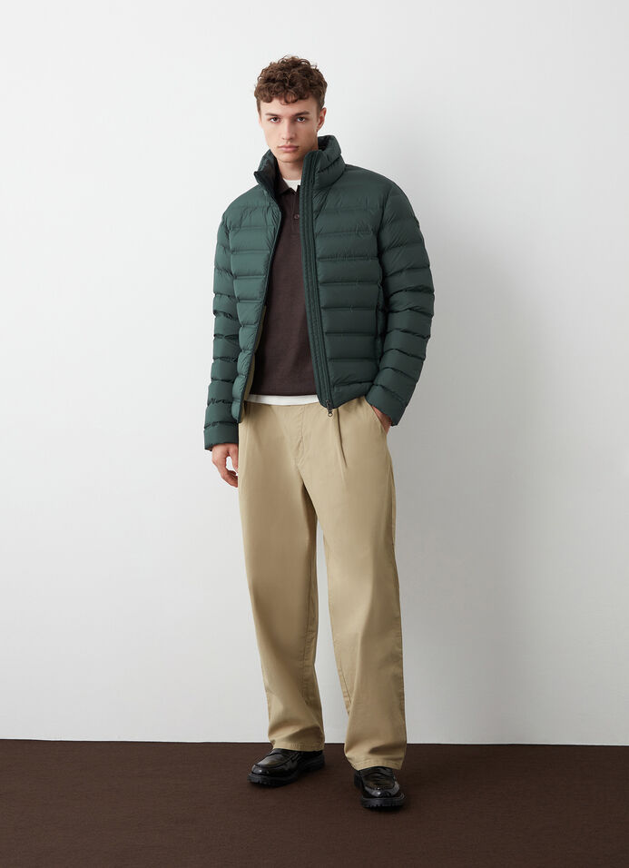 Down jacket with seamless quilting image number 0