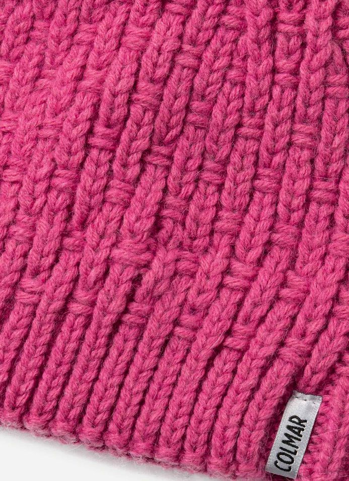 Gorro con pompón de punto para mujer image number 2
