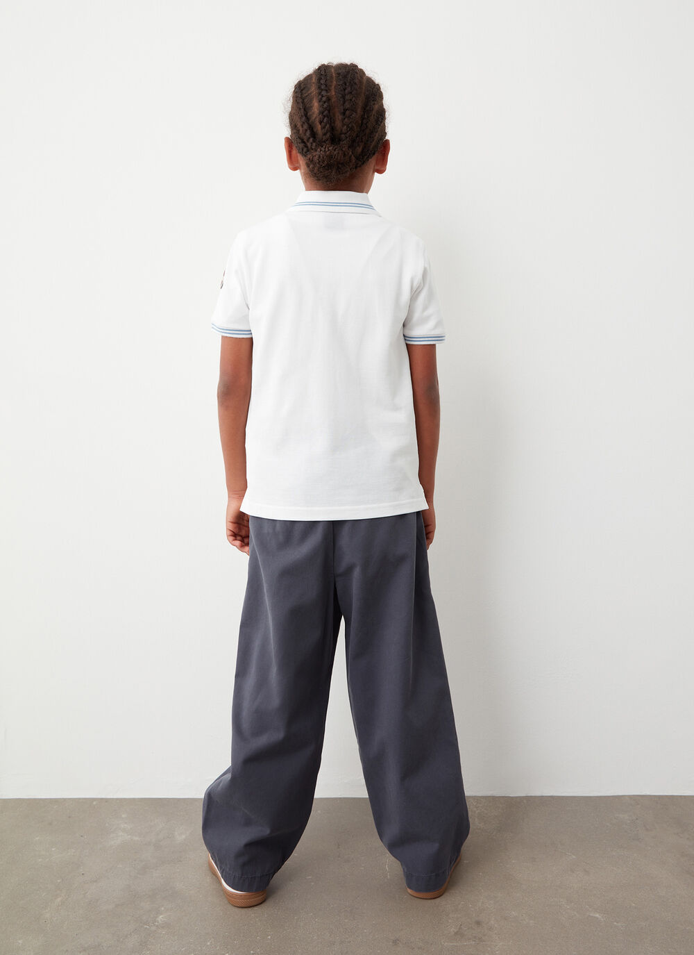 Contrasting striped polo-shirt image number 3