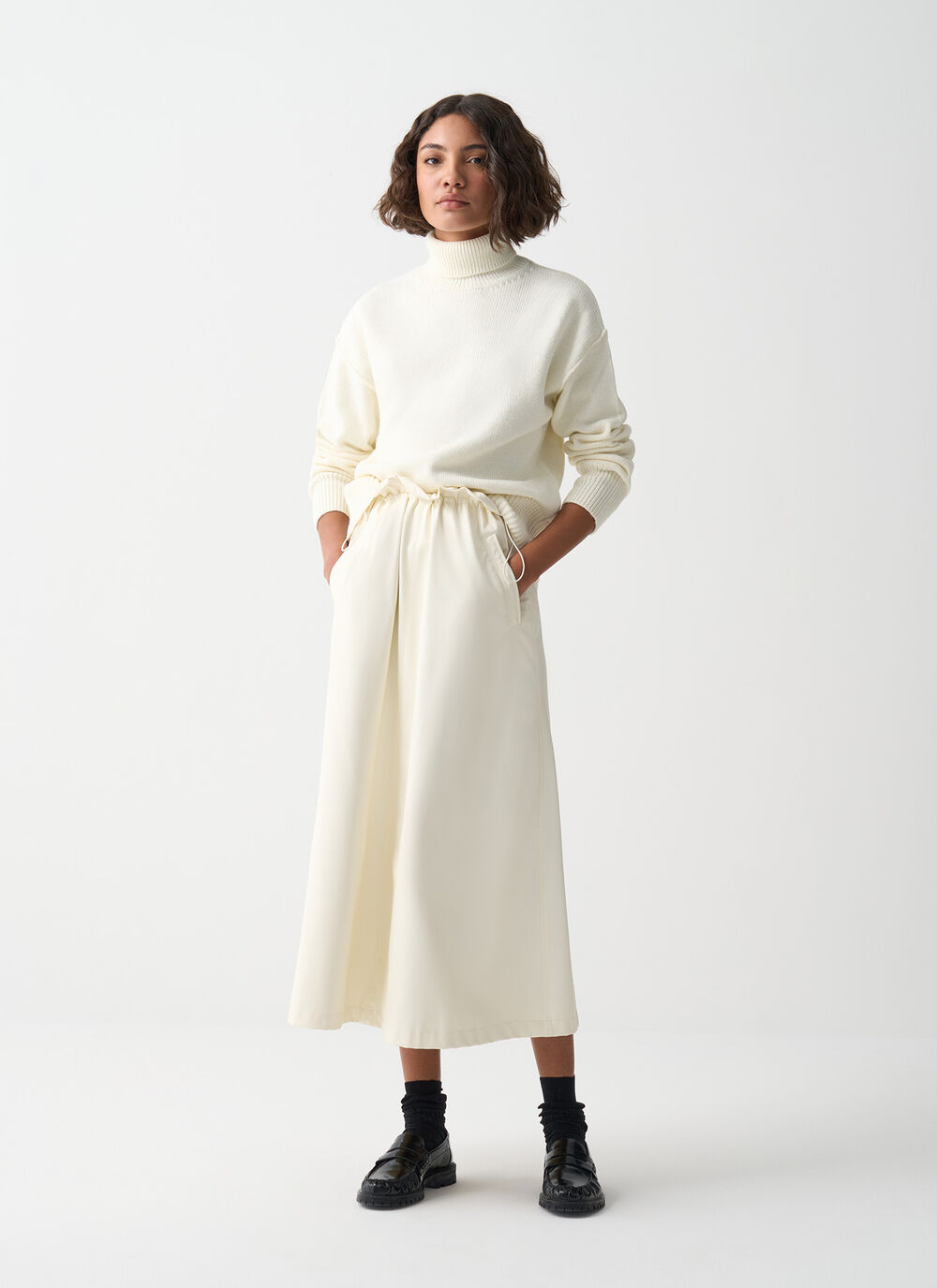 Loose polo-neck jumper image number 1