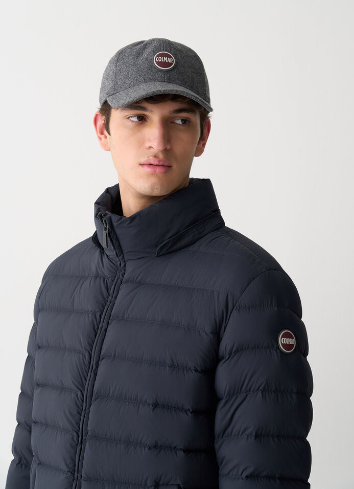 Quilted down jacket with side slits image number 2