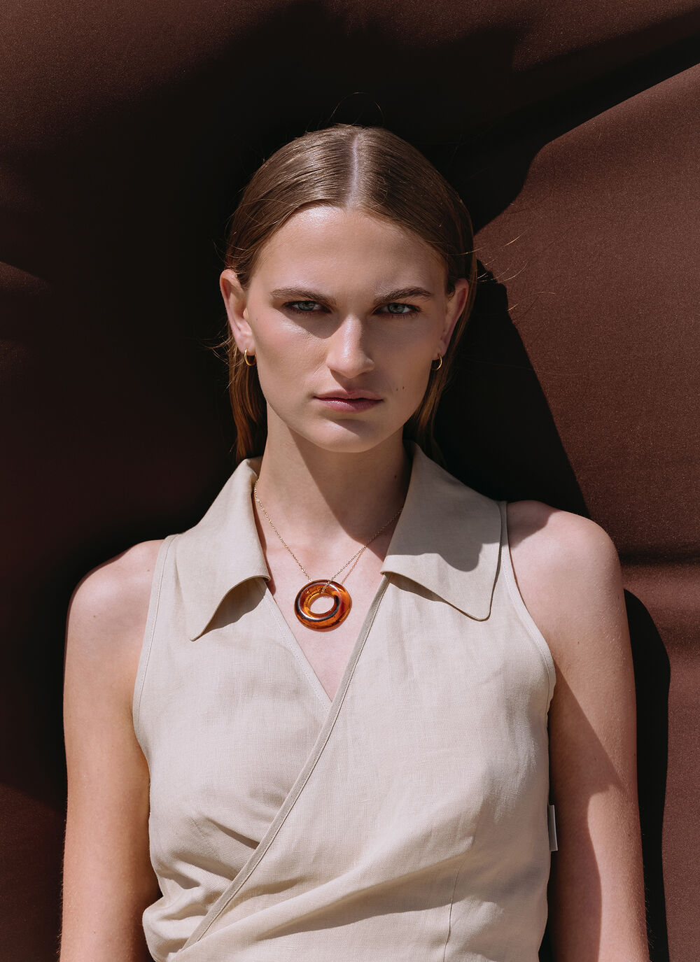 Crossed Linen Vest image number 0