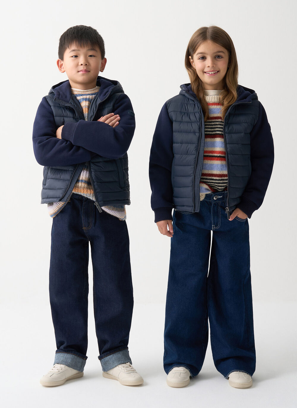 Unisex jacket with fleece sleeves image number 0