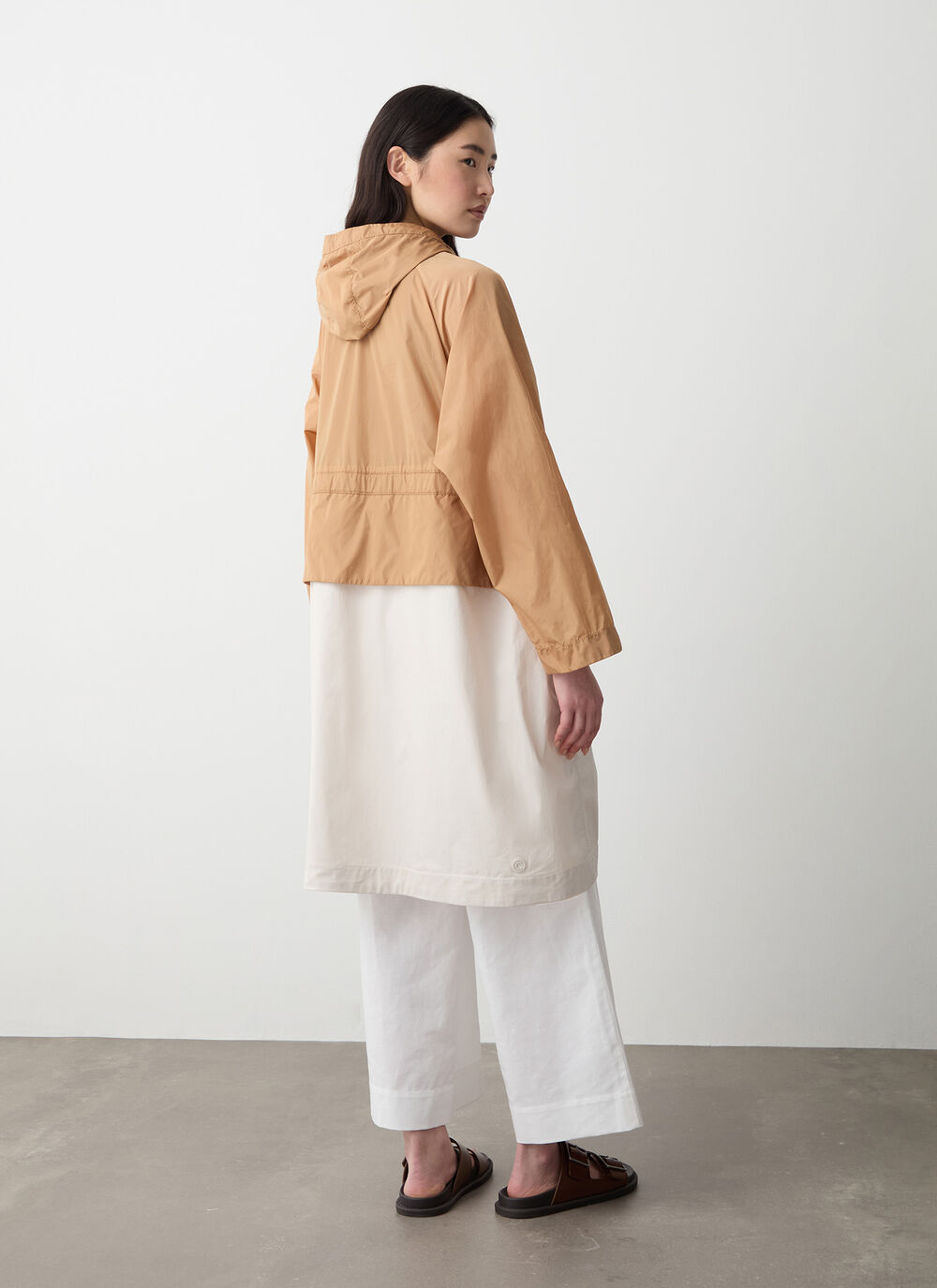 Long oversized cotton jacket image number 3