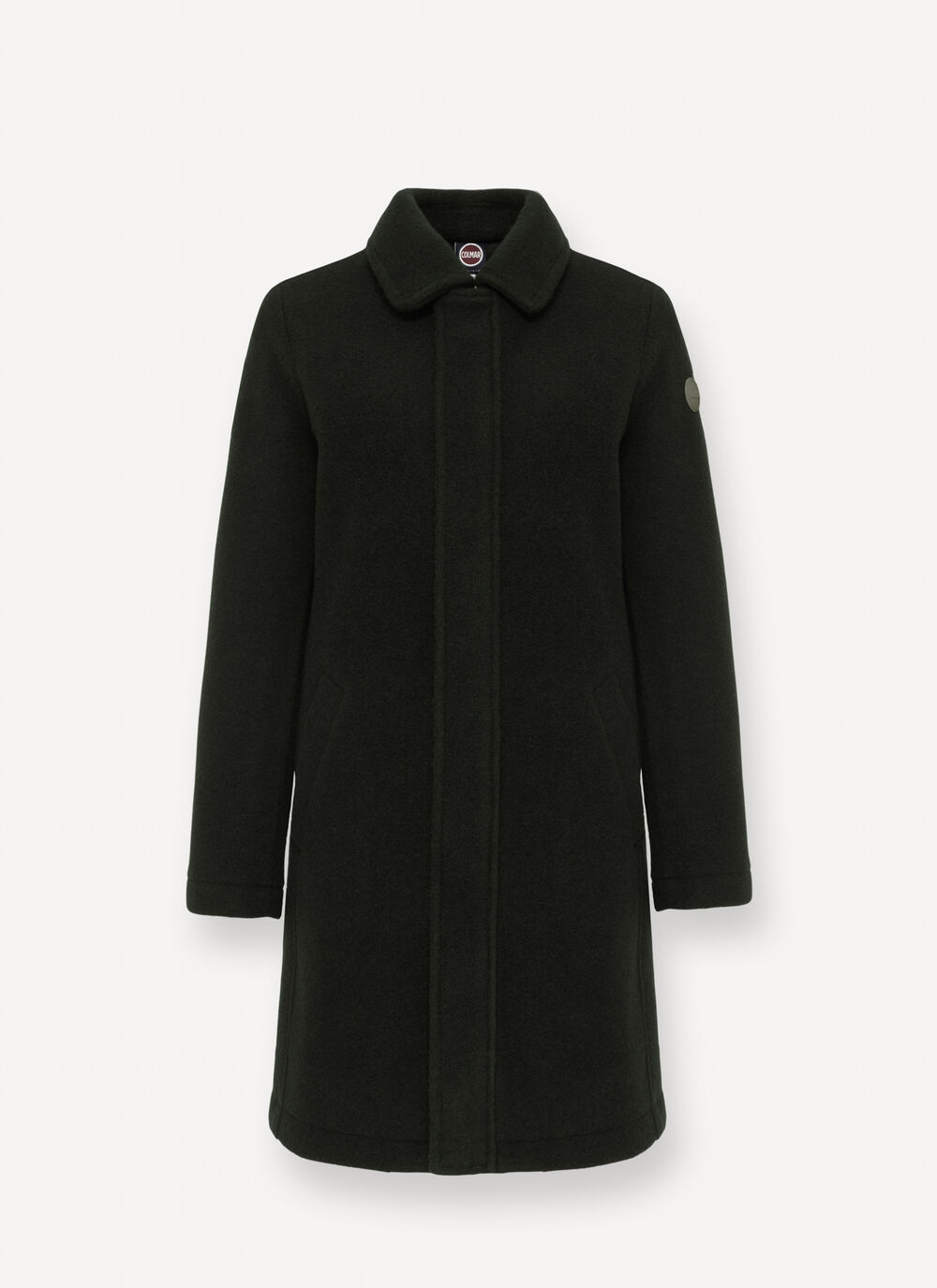 Wool baize coat with zip image number 4