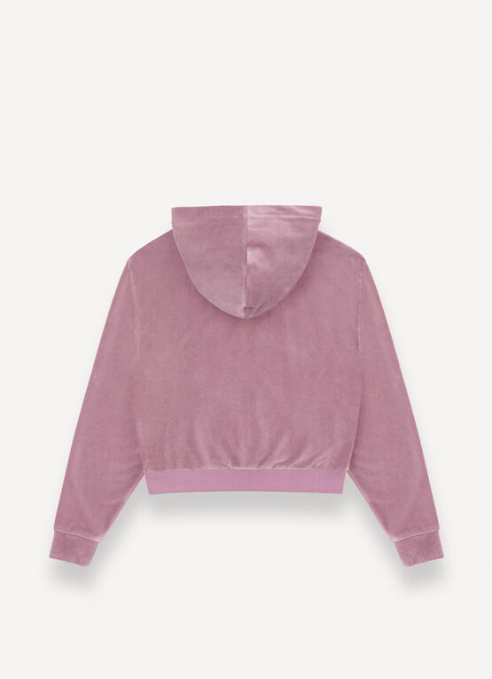 Needlecord hooded sweatshirt