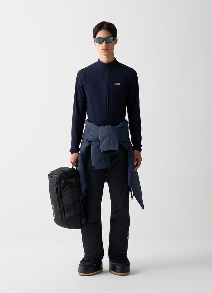 Thermal stretch ski jumper with half-zip image number 1