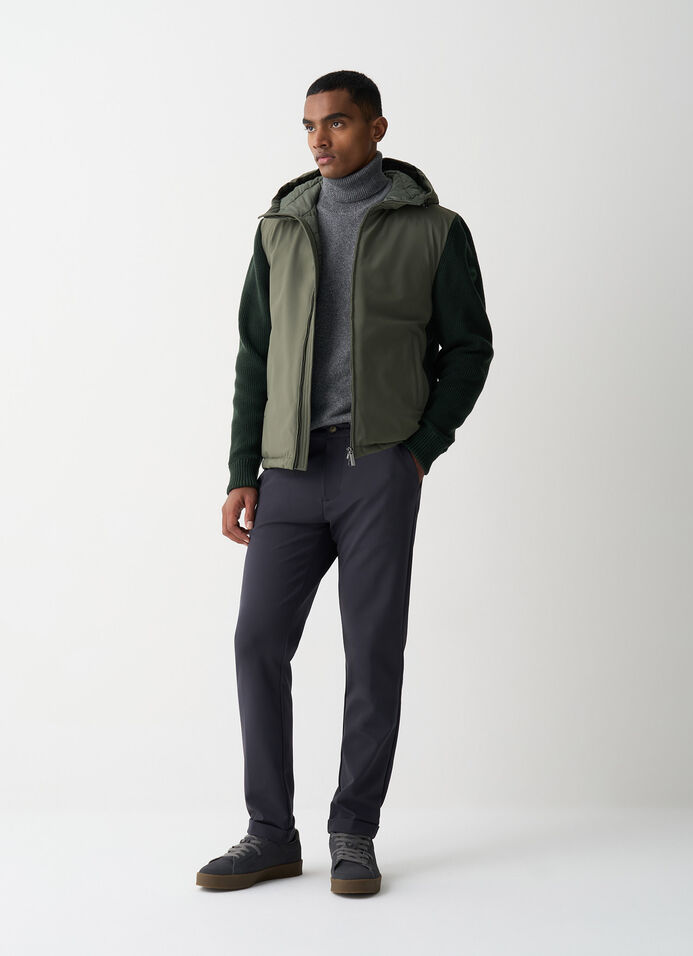 Wattierte Jacke mit Strickärmeln  image number 0
