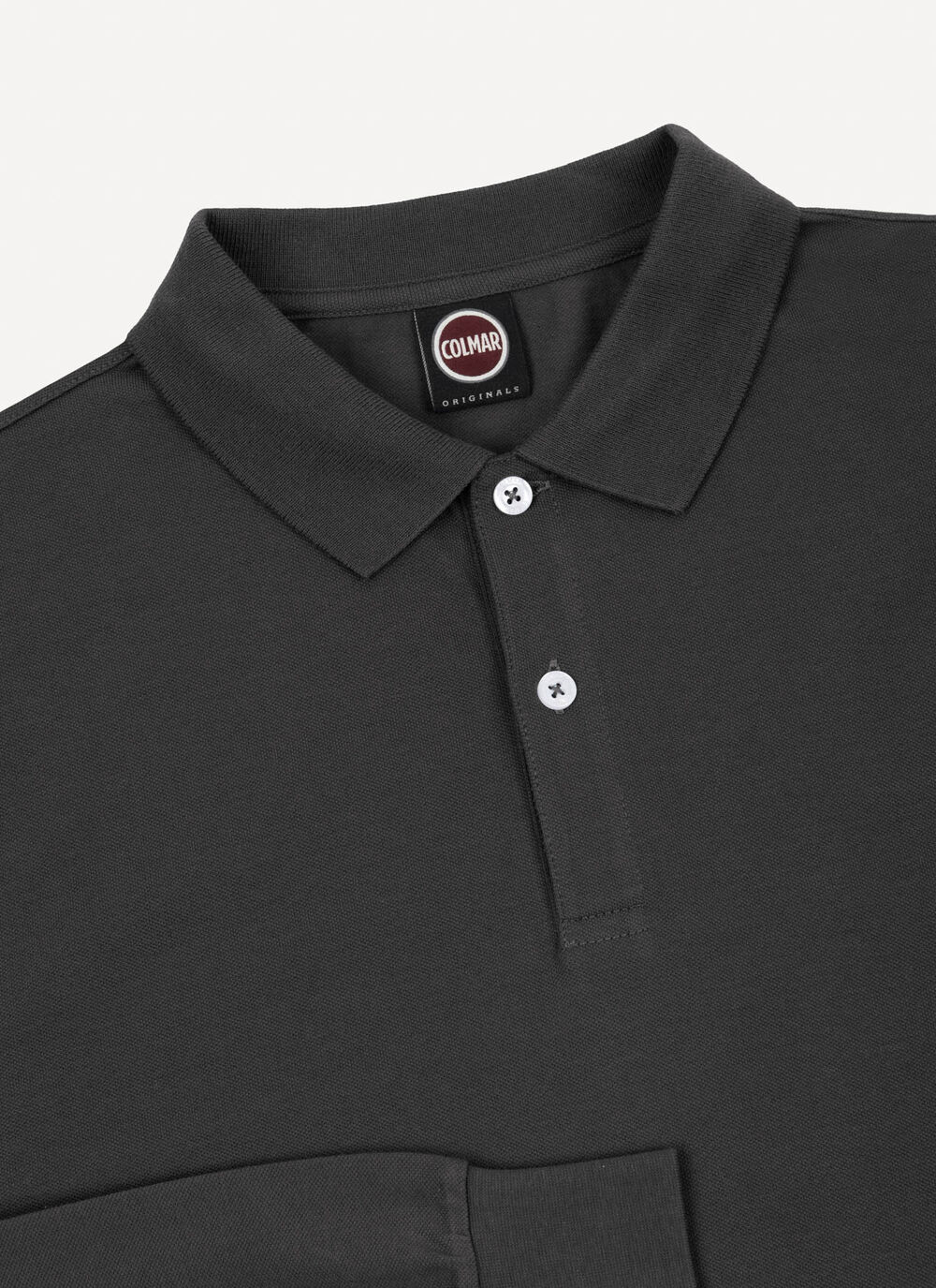 Long-sleeved polo shirt in stretch piqu&eacute; image number 5