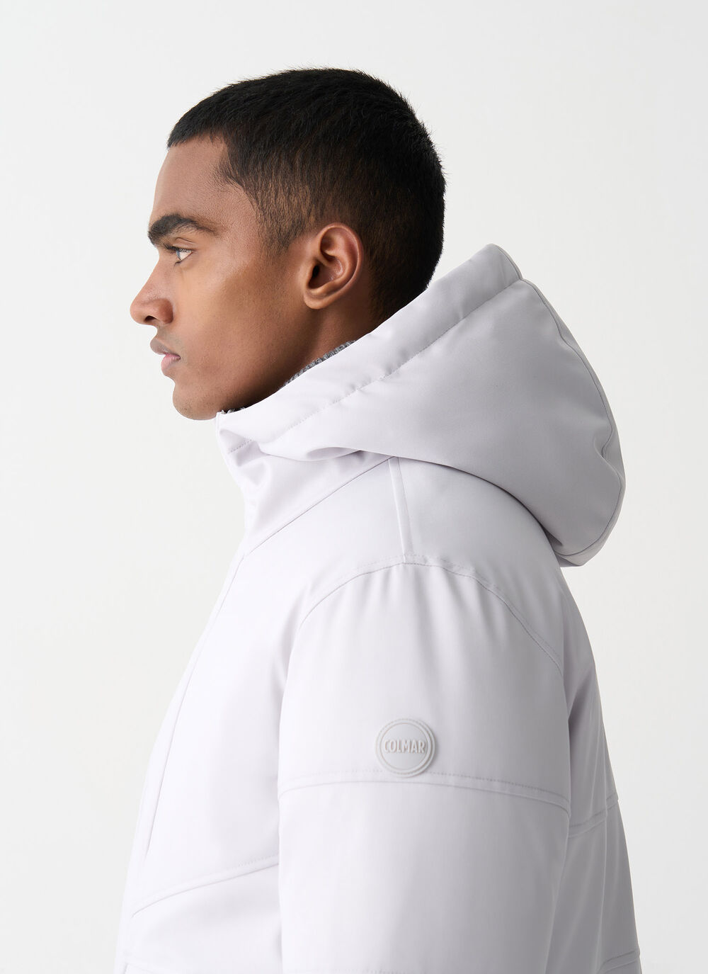 Twill down jacket with patch pockets image number 2